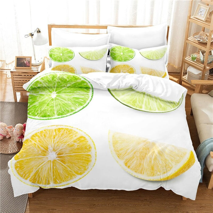 3d Fruits Digital Printed Bedding Set