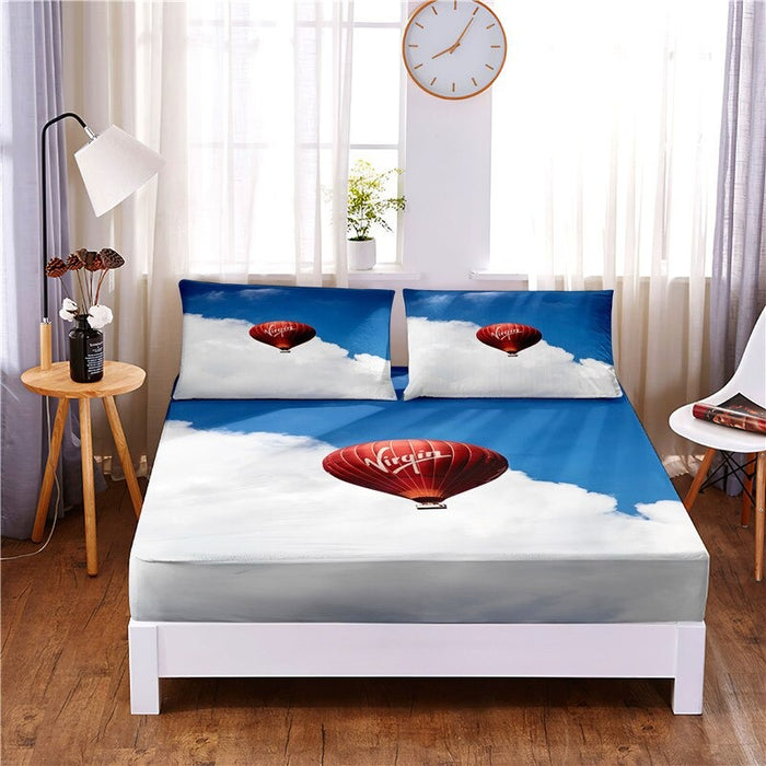 Hot Air Balloon Digital Printed 3 Pc Bedding Set