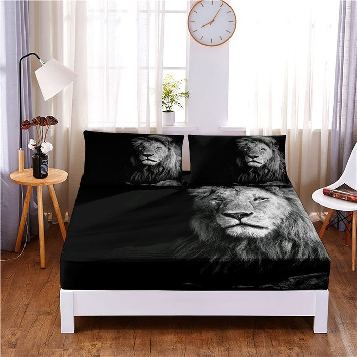 Natural Animals Digital Printed Mattress Cover Set