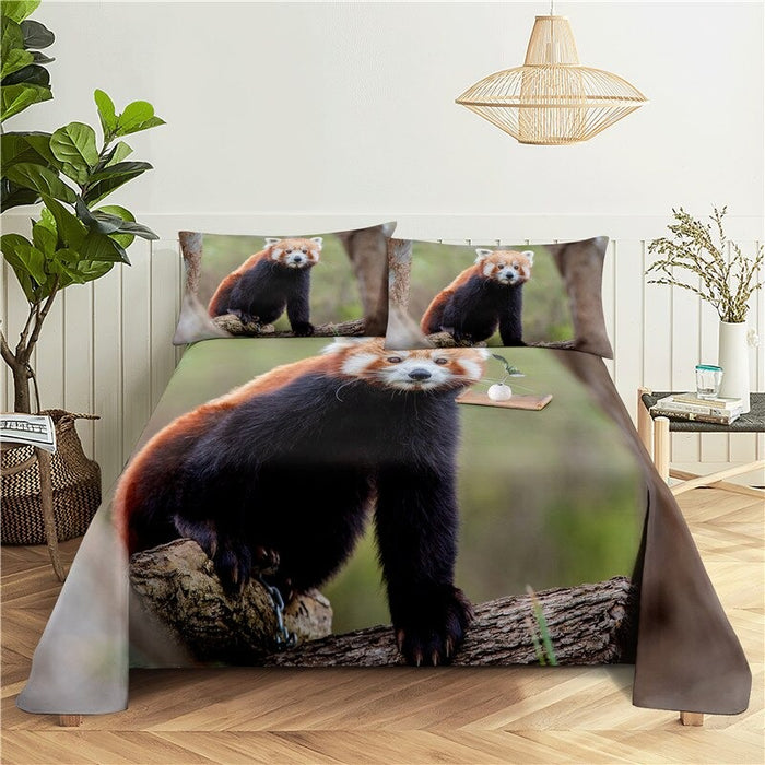 2 Sets Raccoon Pillowcase Bedding