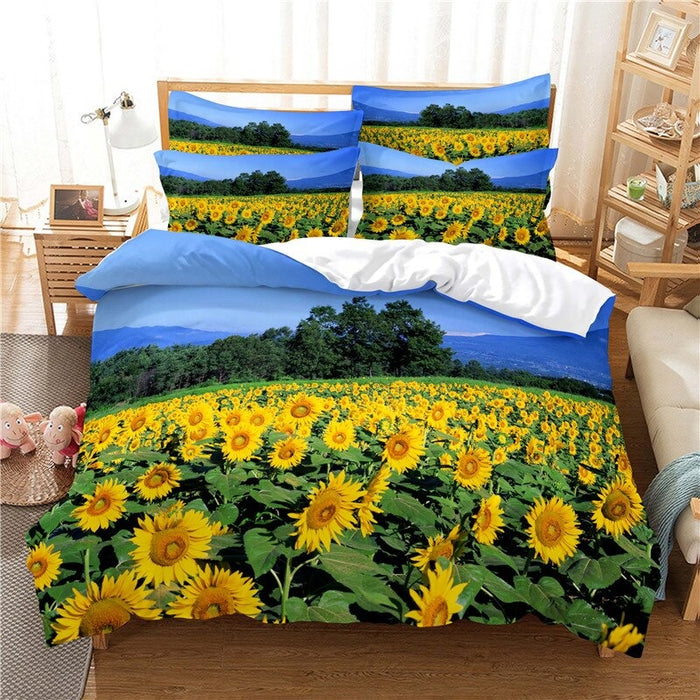 Flower Bedding Duvet Cover Set