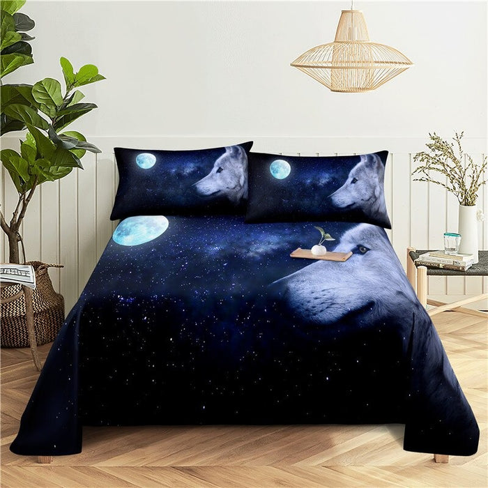 Wolves Print Bedding Set