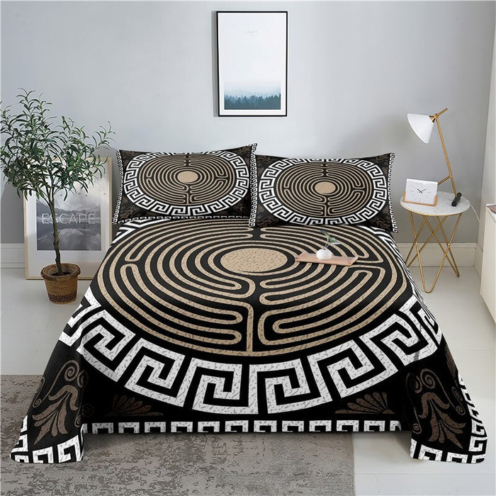 Circular Printed Pattern Flat Bed Sheet