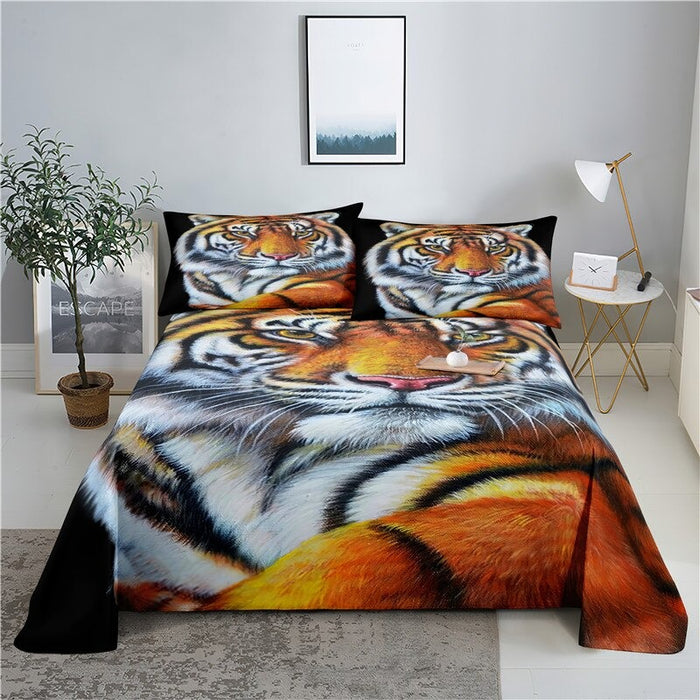 3D Tiger Print Bedding Set