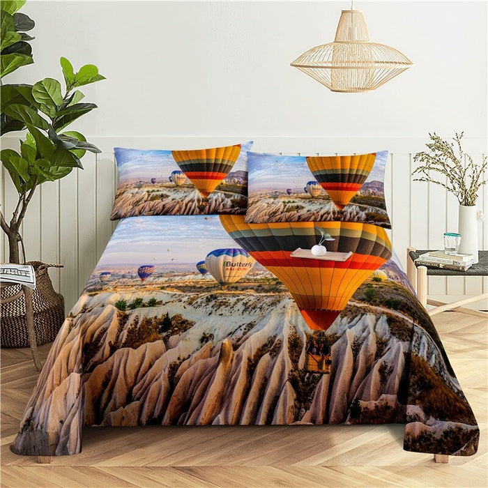 Rosy Clouds Printed Bedding Set