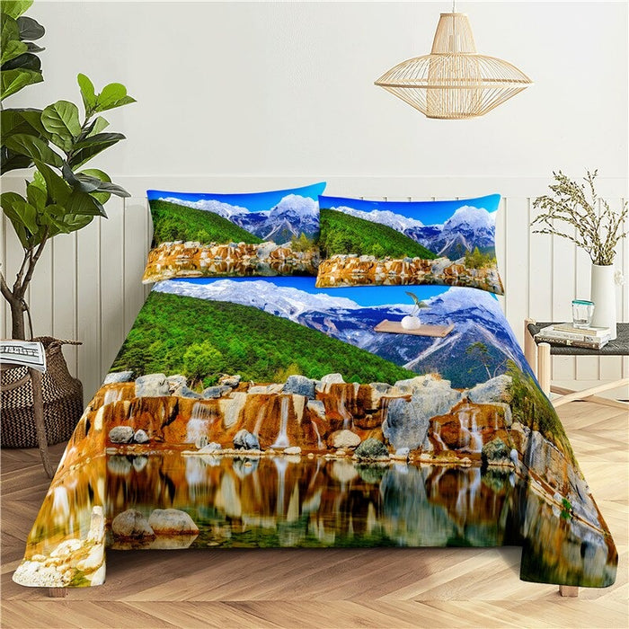 Coastal Scenery Polyester Bedding Set