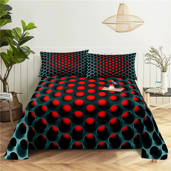 Circular Printed Pattern Flat Bed Sheet