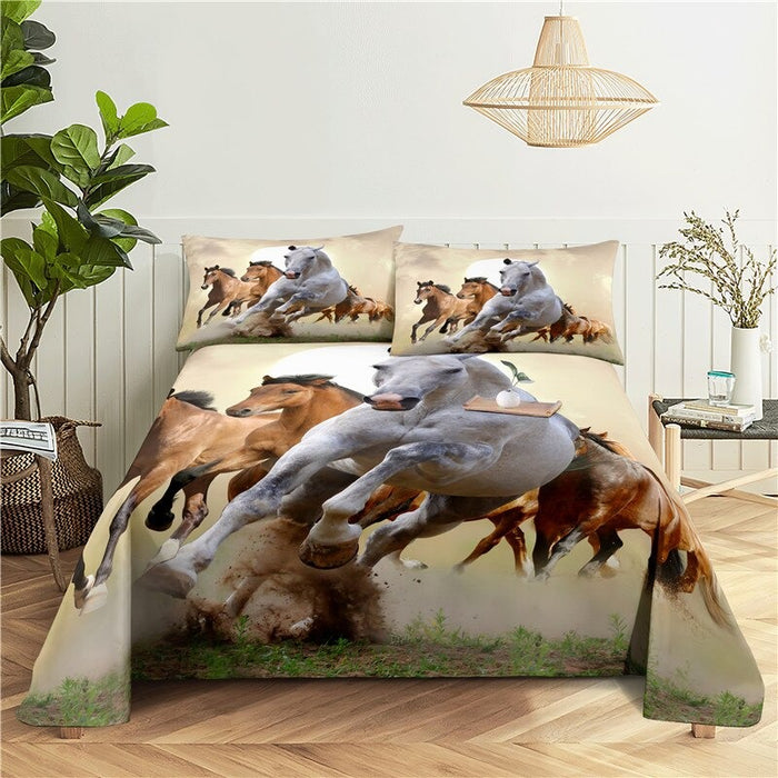 Horse Print Bedding Set