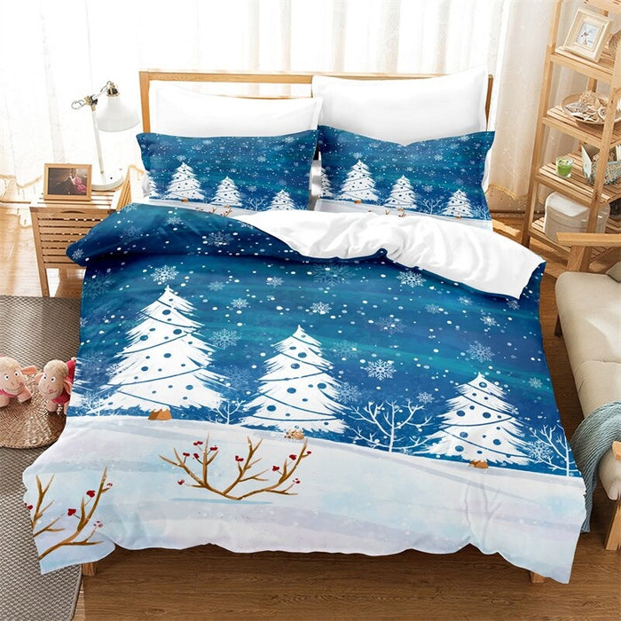 Christmas Tree Print Bedding Set