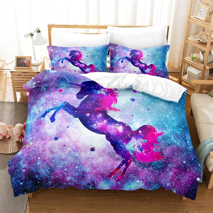 Animal & Cartoon Pattern Duvet Cover And Pillowcase Set