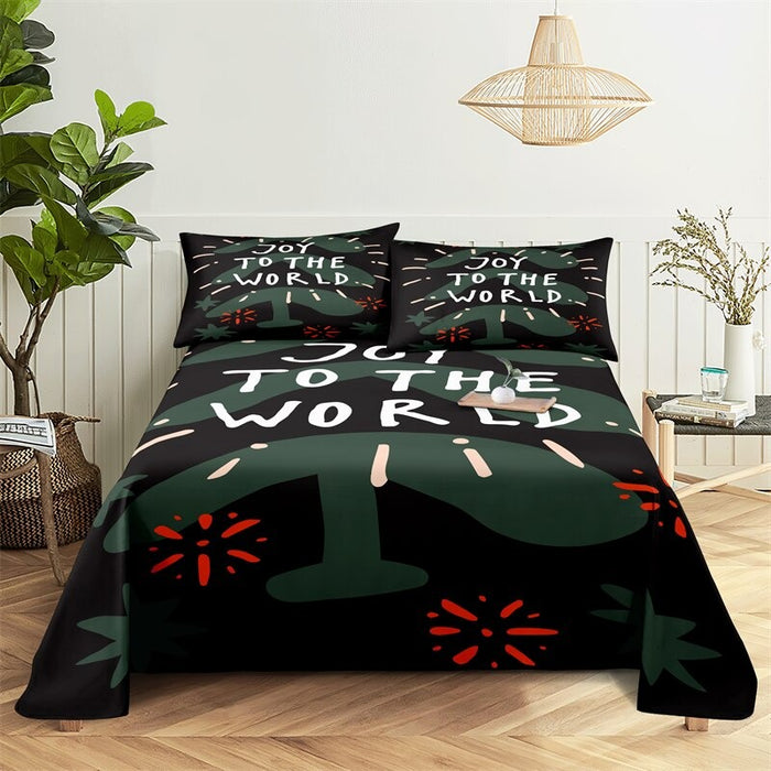 Christmas Themed Bed Sheets And Pillowcases Set