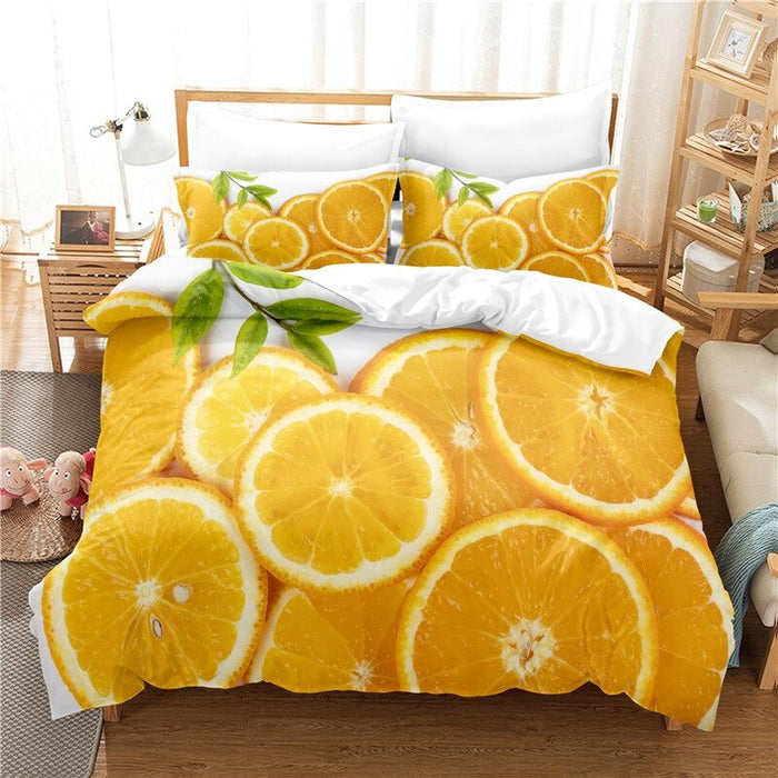 3d Fruits Digital Printed Bedding Set