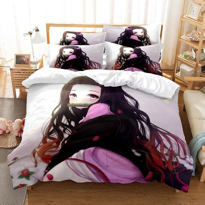 Anime Characters Printed Bedding Set