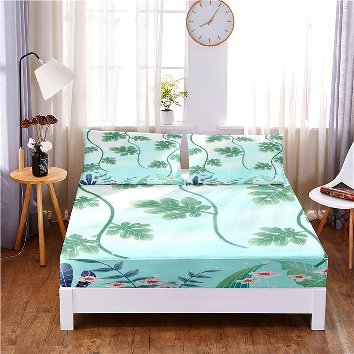 Beautiful Flower Digital Printed 3Pc Polyester Bedding Set