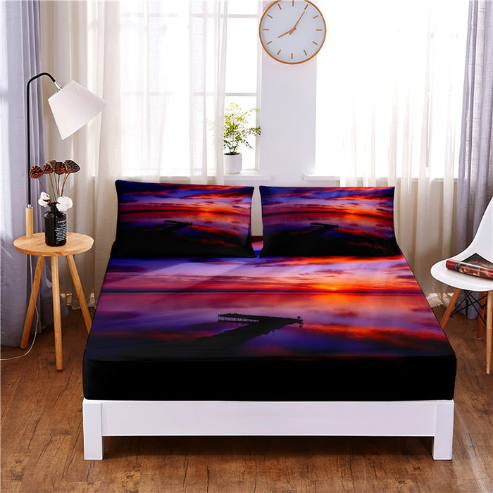 Afterglow Digital Printed 3pc Polyester Bedding Set