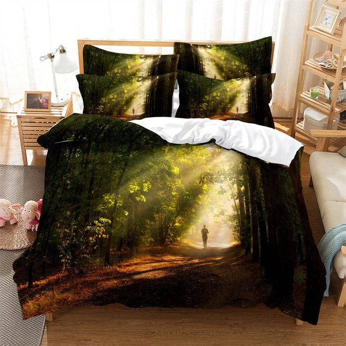 3D Forest Printed Bedding Set