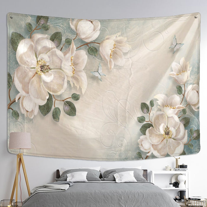 European-Style Flower Tapestry Wall Hanging Tapis Cloth