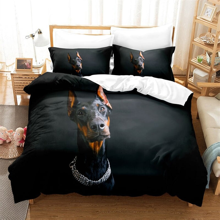 3D Dog Print Bedding Set