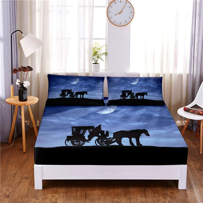 Natural Animals Digital Printed Mattress Cover Set