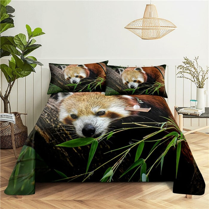 2 Sets Raccoon Pillowcase Bedding