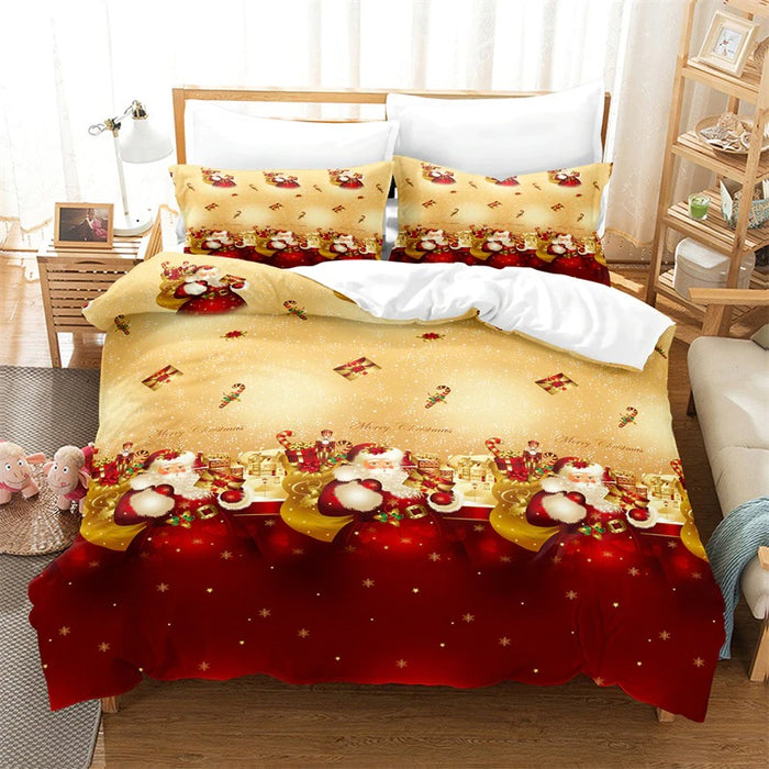 Christmas Pattern Duvet Cover & Pillowcase Complete Set