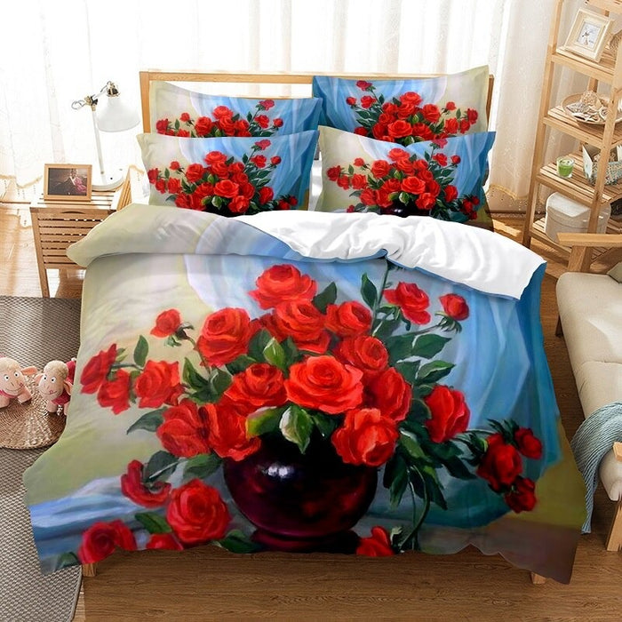 Rose Flower Pot Bedding Set