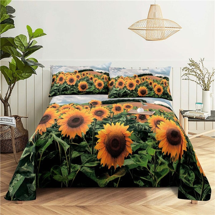 Sunflower Printed Bedding Set