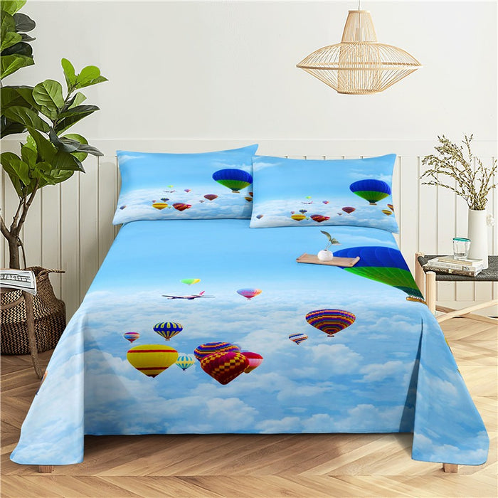 Hot Air Balloon Print Bedding Set