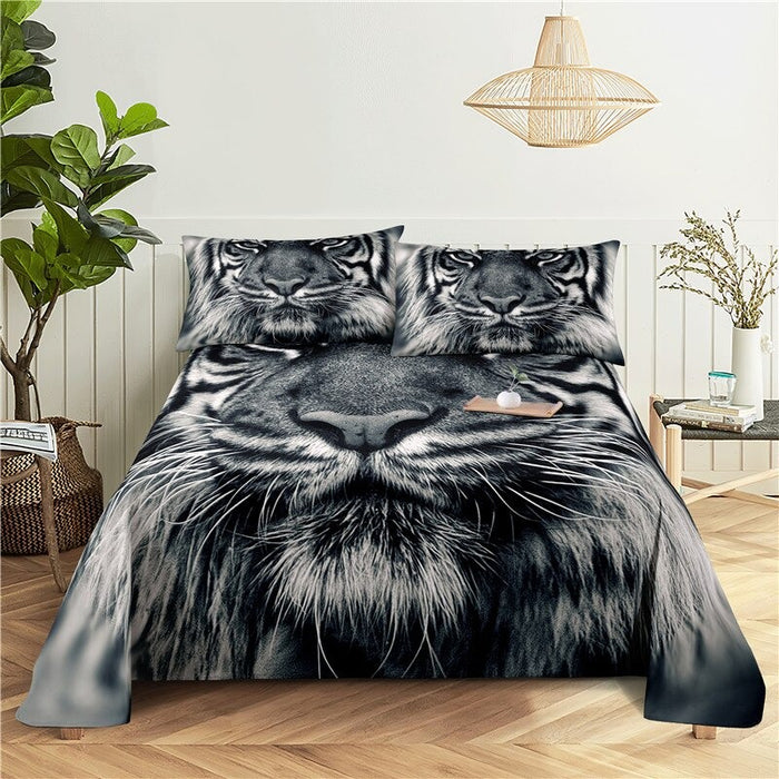 Printed Tiger Bedding Set