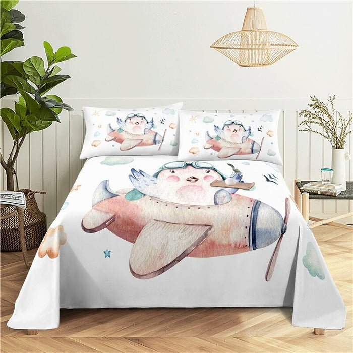 Cartoon Dinosaur Print Bedding Cover Set