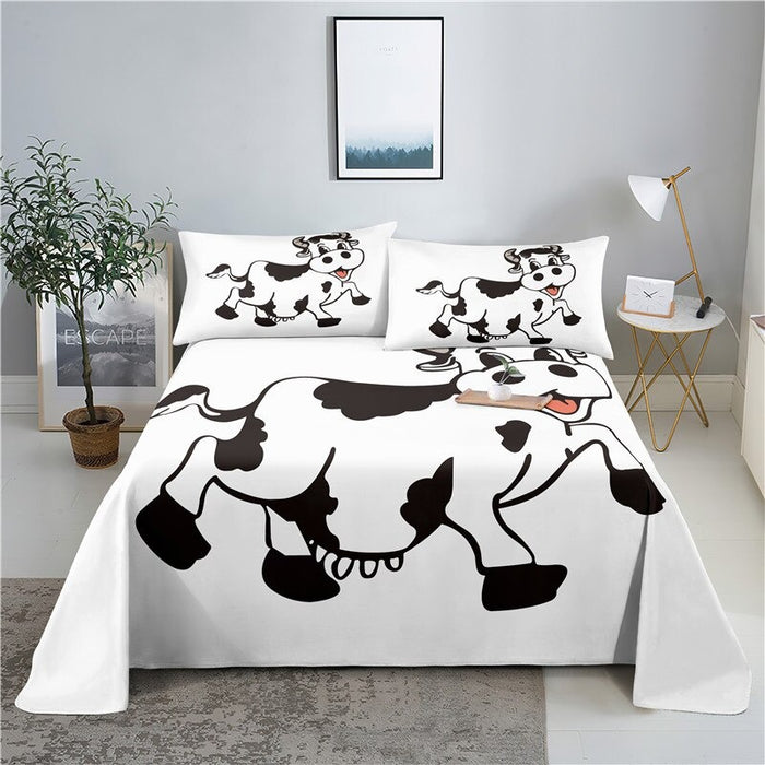 Printed Cartoon Animals Bedding Set
