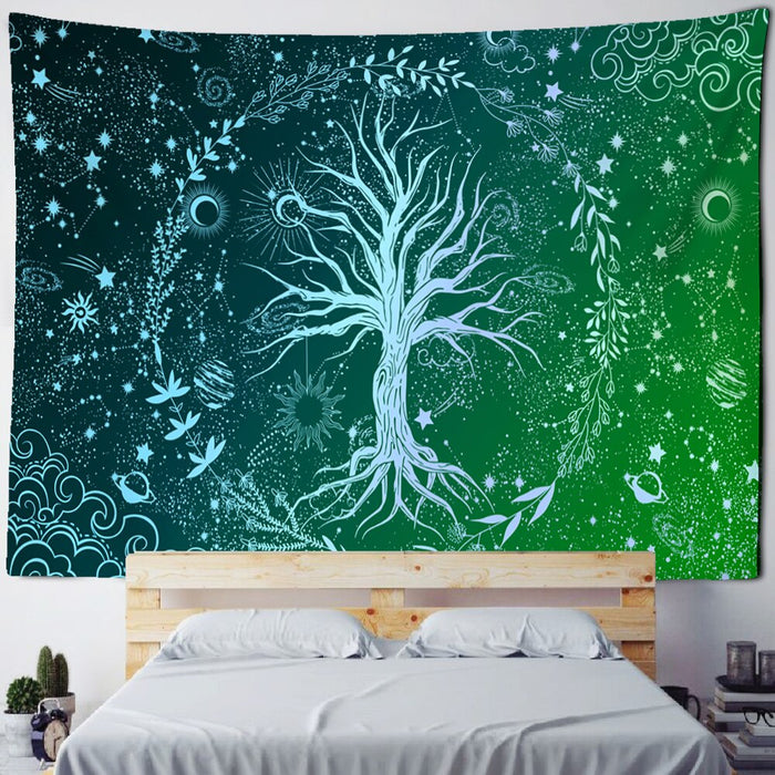 Colorful Tree Of Life Tapestry Wall Hanging Tapis Cloth