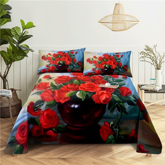 Printing Flat Bed Sheet With Pillowcase