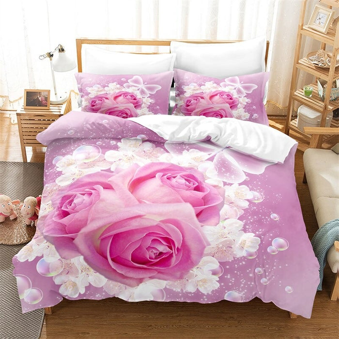 Beautiful Floral Digital Printed Bedding Set