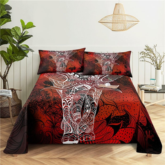 2 Sets Cartoon Animal Printed Bedding