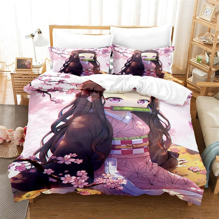 Anime Characters Printed Bedding Set