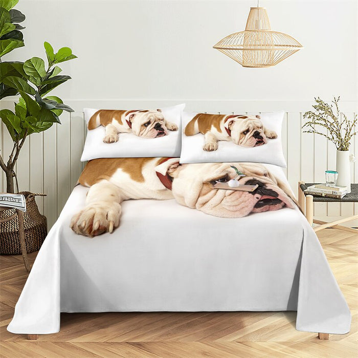 Animals Pillowcases Bedding Children Bed Sheet Set