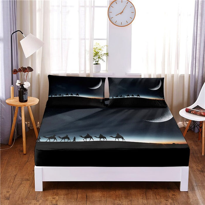 Natural Animals Digital Printed Mattress Cover Set