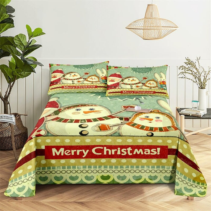 Santa Style Complete Bed Sheets And Pillowcases Set