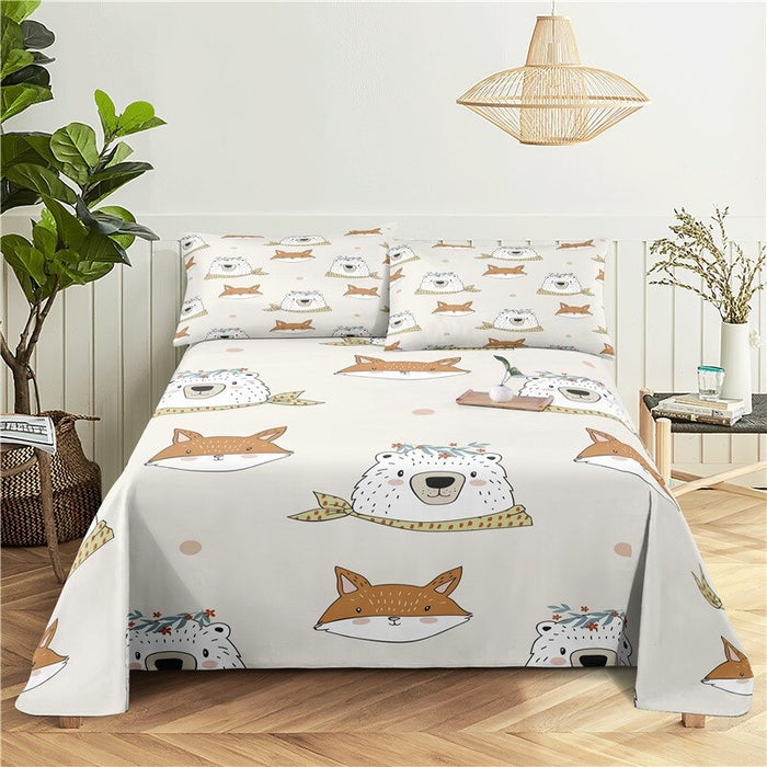 Cartoon Animal Print Bedding Set