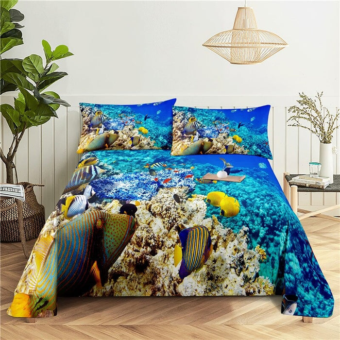 Underwater World Printed Bedding Set
