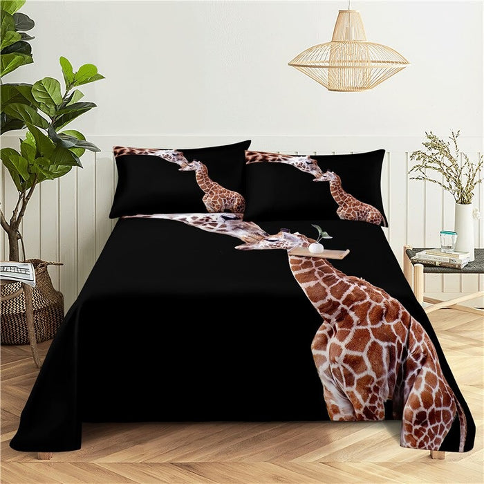 Printed Giraffe Bedding Set