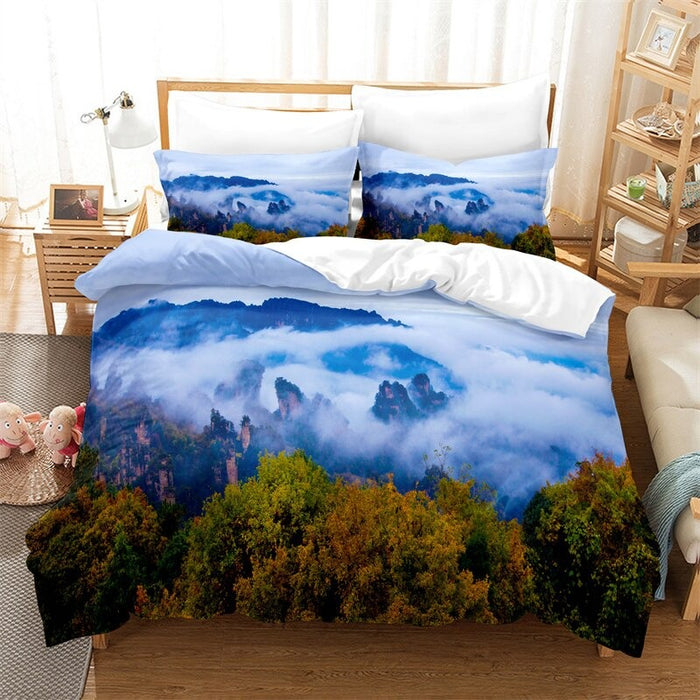 Fashion Landscape Scenery Horse Duvet Cover Set