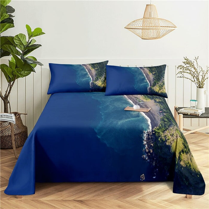 Coastal Scenery Polyester Bedding Set