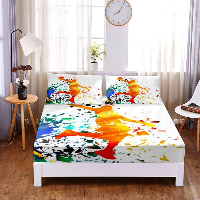 Fashion Boys Printed Fitted Sheet Bedding Set