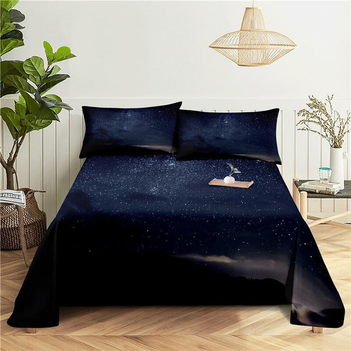 Night View Scene Print Bedding Set