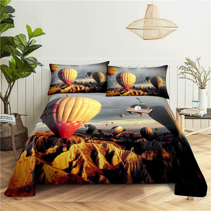 Rosy Clouds Printed Bedding Set