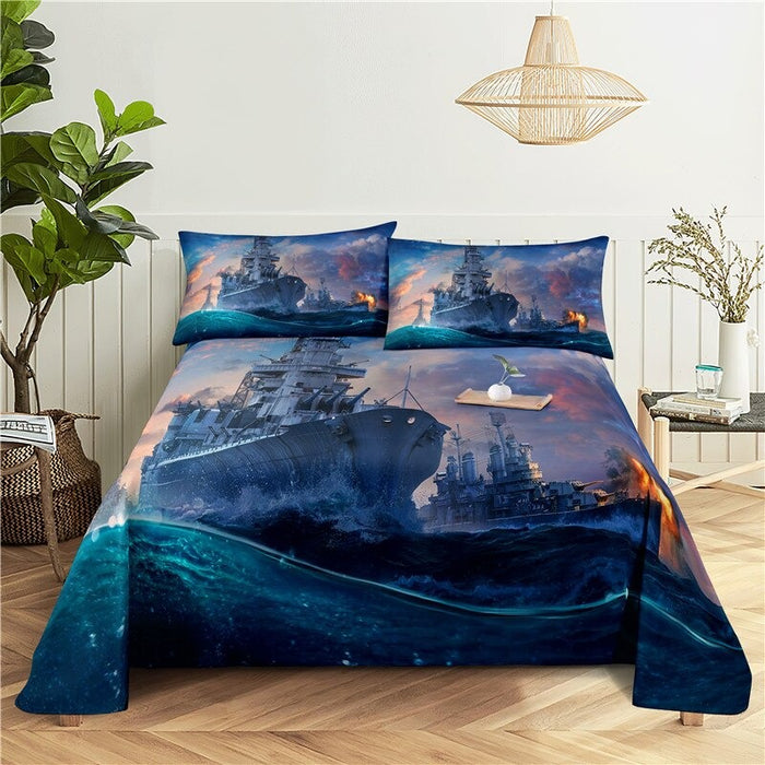 Cruise Ship Printed Bedding Set