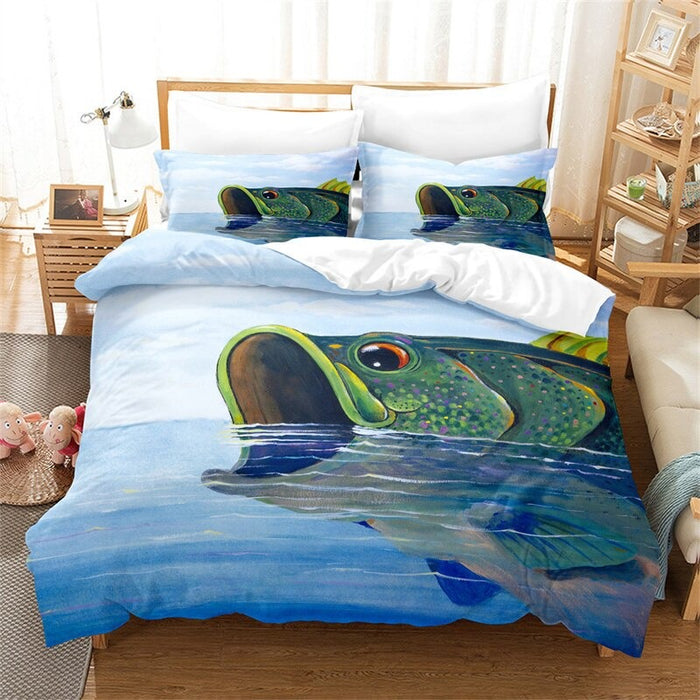 Ocean Animals, Blue Bedding Duvet Cover Set