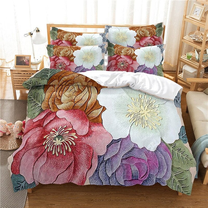 Flower Bedding Cover Set